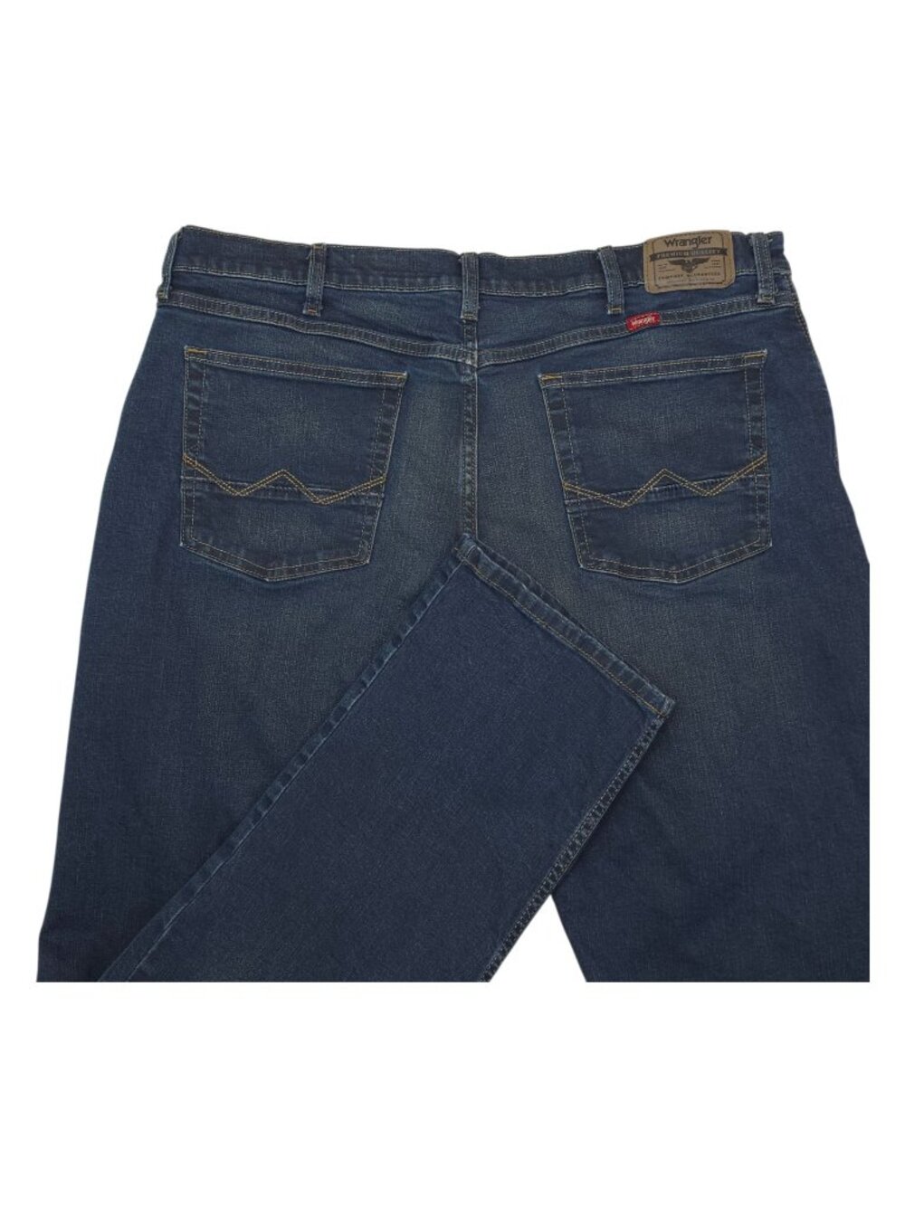 Wrangler Athletic Fit Dark Wash Denim Jeans Mens Size 38/32 Straight Leg